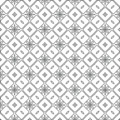 Geometric vector pattern with triangular elements. Seamless abstract ornament for wallpapers and backgrounds. Black and white colors. 