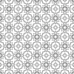 Geometric vector pattern with triangular elements. Seamless abstract ornament for wallpapers and backgrounds. Black and white colors. 