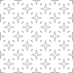 Geometric vector pattern with triangular elements. Seamless abstract ornament for wallpapers and backgrounds. Black and white colors. 