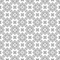 Geometric vector pattern with triangular elements. Seamless abstract ornament for wallpapers and backgrounds. Black and white colors. 