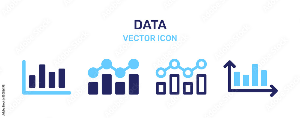 Poster Financial earnings analytics data graph or chart bar icon vector.