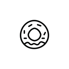 donut line icon vector illustration
