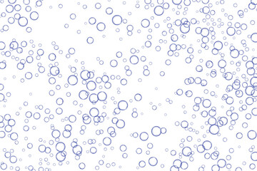 Fototapeta na wymiar Blue air Bubbles, oxygen, champagne crystal clear isolated on white background modern design. Vector illustration of EPS 10.