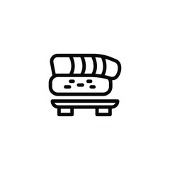 Fototapeta premium sashimi line icon vector illustration