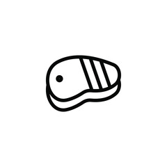 steak line icon vector illustration