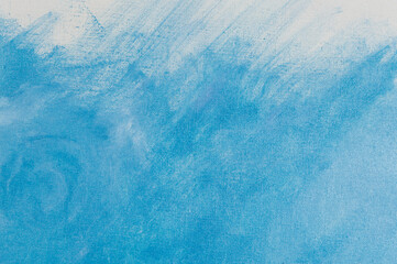 creative background, a spot of heavenly colored primer rubbed on the surface of a linen canvas, temporary object, close, toning