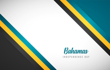 Happy Independence day of Bahamas with Creative Bahamas national country flag greeting background