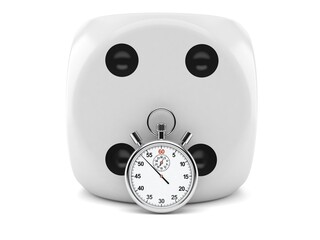 Dice with stopwatch