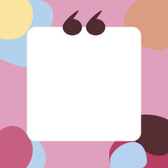 Postcard with speech pattern pastel background