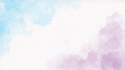 blue and violet rainbow pastel unicorn girly watercolor on paper abstract background © Unchalee