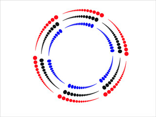 Abstract circular halftone dots form Logo design Vector illustration.Round logo design with Circle halftone element, circular half-tone pattern.ai