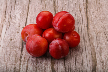 Ripe sweet tasty red plum