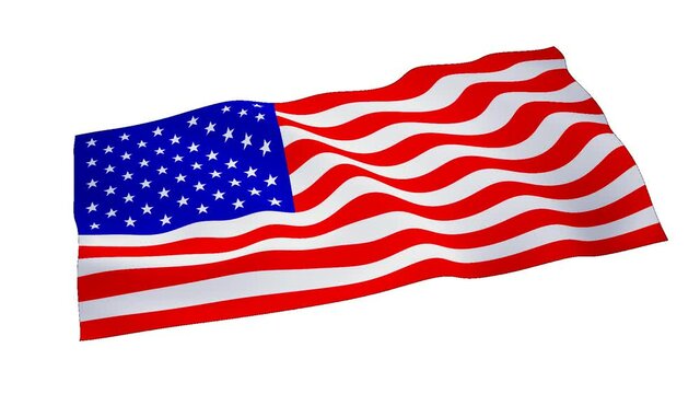 アメリカ国旗　QTアルファ付き