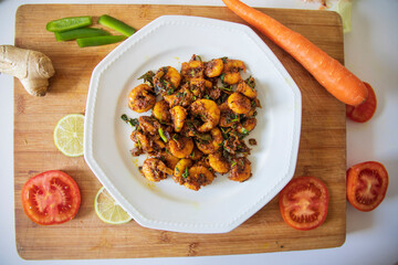 prawn fry - crevette - Fried shrimp