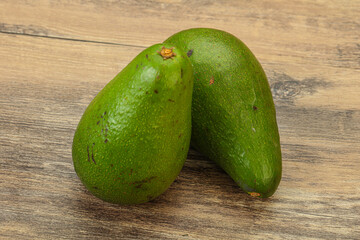 Two ripe exotic avocado vegetable