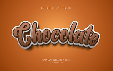 Chocolate text effect style