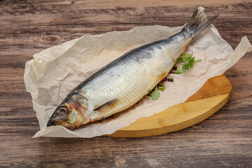 Salted Herring fish with pepper