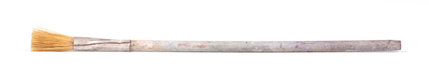 Small old paintbrush isolated