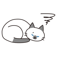 具合が悪いシャム猫