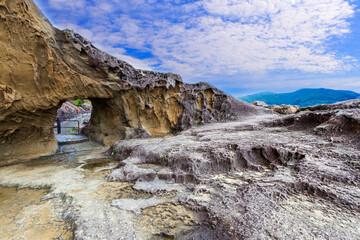 The Onigajo Rocks were believed to be the dwellings of demons, that's located in Kumano, Mie prefecture, Japan. 