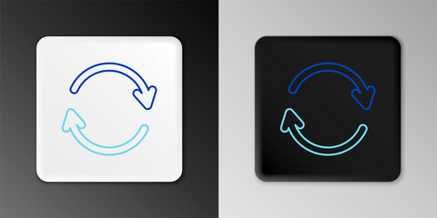 Line Refresh icon isolated on grey background. Reload symbol. Rotation arrows in a circle sign. Colorful outline concept. Vector