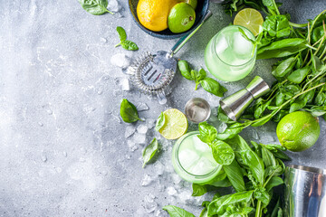 Basil smash gin cocktail