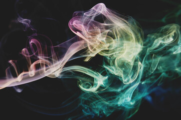 Clean smooth colorful smoke cloud