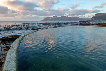 Sunrise over Dale Brook Tide Pool in Cape Town South Africa SA