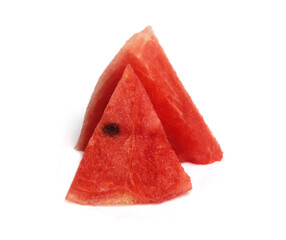 Fresh red watermelon white background