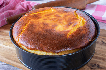 fresh baked old german rustic cheesecake