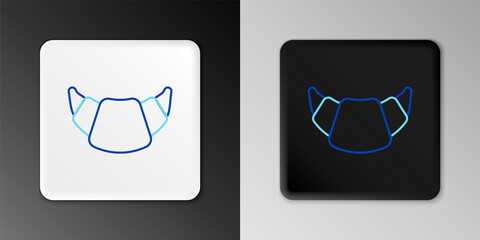 Line Croissant icon isolated on grey background. Colorful outline concept. Vector