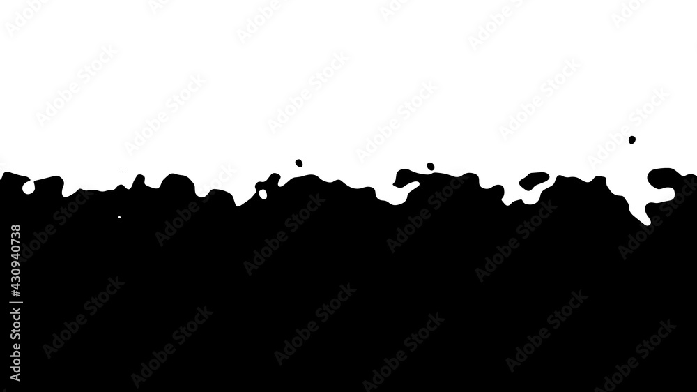 Poster the transition from black to white with uneven border line, interpenetration of colors. vector illus