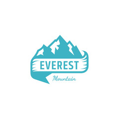 Everest mountain badge logo template ready for use