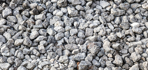 Crushed stone as an abstract background.
