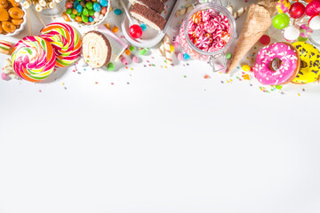 Selection of colorful sweets