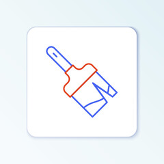 Line Paint brush icon isolated on white background. Colorful outline concept. Vector