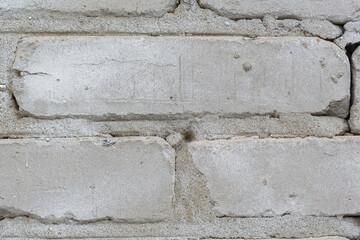 Brick wall. Paint on bricks.