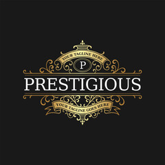 Royal luxury ornamental frame logo