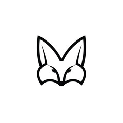 Fox logo mascot - fox animal wild mammal predator tail orange fur cartoon clever hunt hunter mascot zoo character beast coyote wolf sneaky abstract