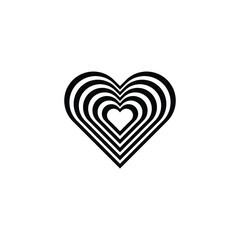 Heart logo - Love symbol Valentines day romantic celebration wedding passion health marriage web care emotion feeling - couple dating