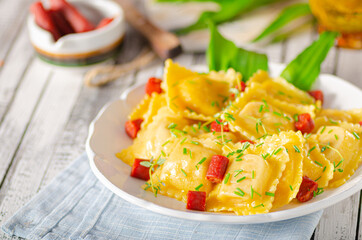 Stuffed ravioli homemade