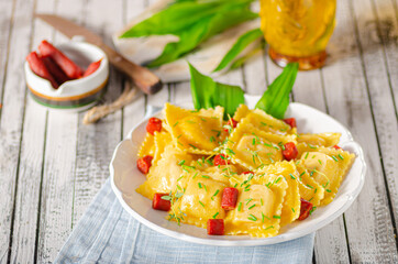 Stuffed ravioli homemade