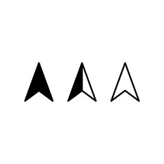 Fototapeta premium Navigation icon, sign design over white background. Vector illustration