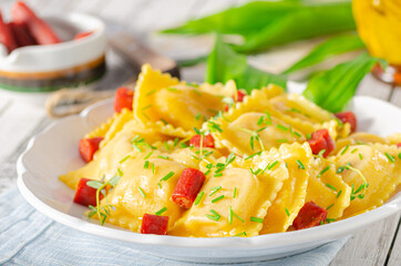 Stuffed ravioli homemade