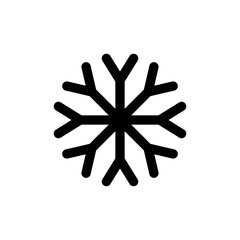 Vector snowflake icon on a white background