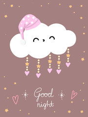 
sleeping cloud in hightcap beige poster