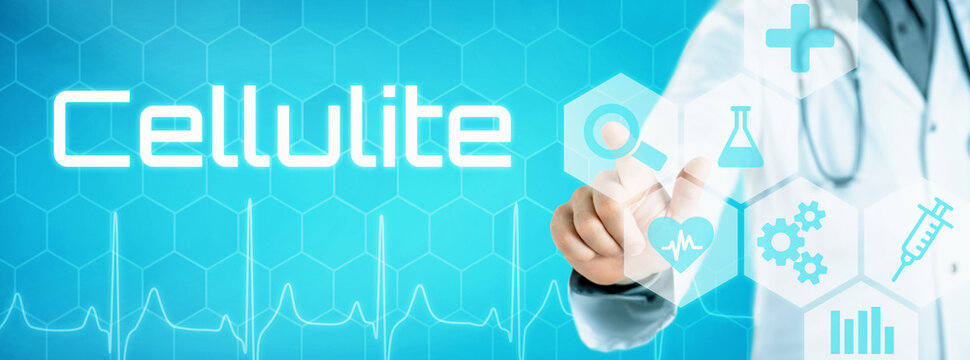 Arzt mit futuristischem Interface - Cellulite