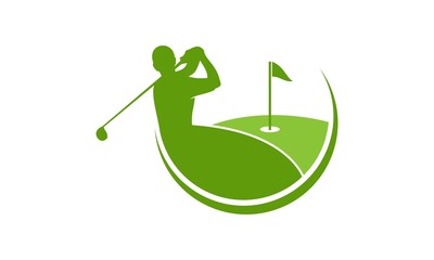Golf sport icon logo