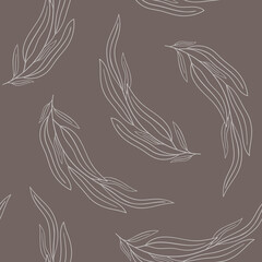 Floral seamless pattern with leaves