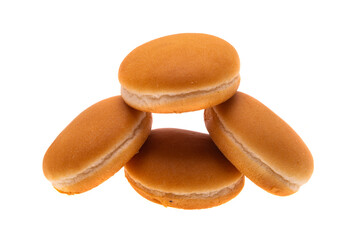 cheeseburger buns isolated